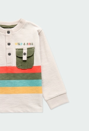 Fleece sweatshirt flame for baby boy_4