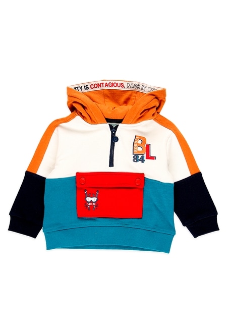 Fleece with hood sweatshirt for baby boy_1