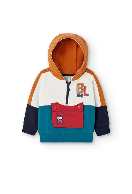 Fleece with hood sweatshirt for baby boy_6