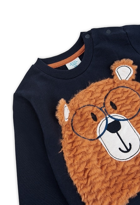 Sweatshirt felpa "urso" para o bebé menino_5