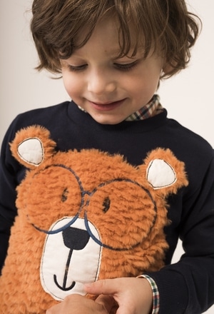 Fleece sweatshirt "bear" for baby boy_1