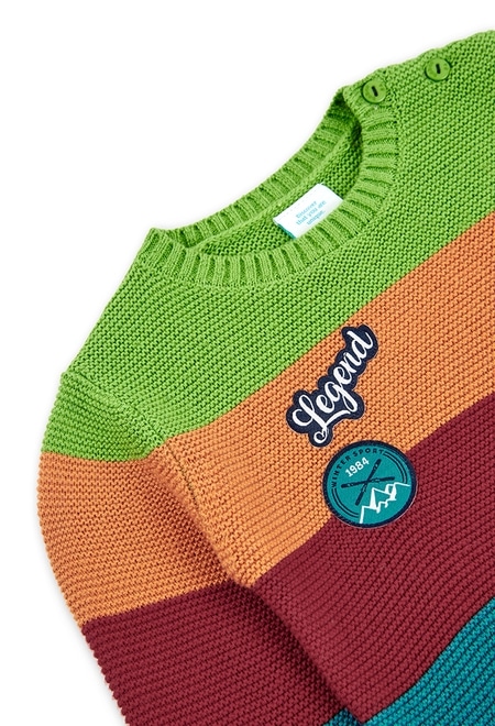 Knitwear pullover striped for baby boy_4