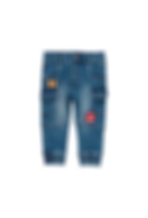Stretch denim trousers for baby