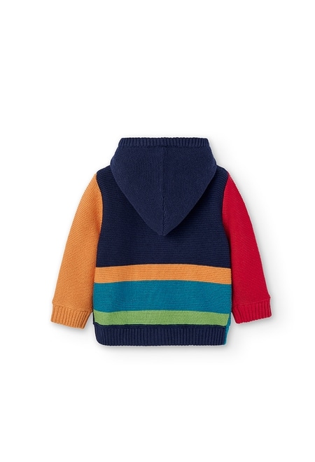 Casaco tricot com capuz do bébé_2