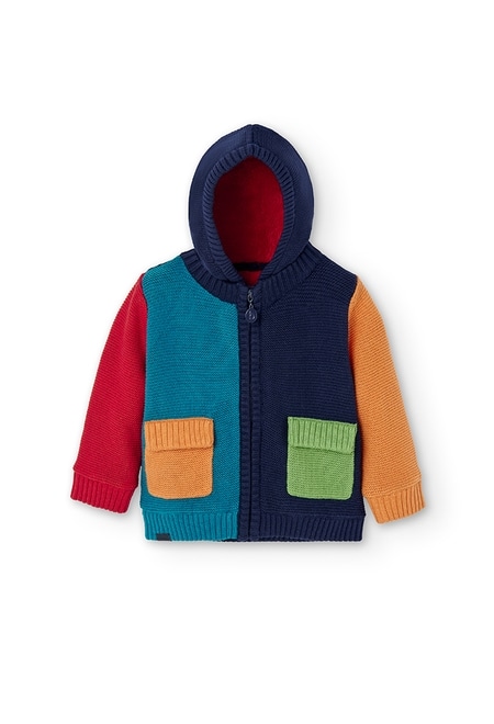 Jaqueta tricotosa amb caputxa de nadó_5