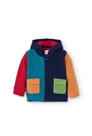 Jaqueta tricotosa amb caputxa de nadó_1