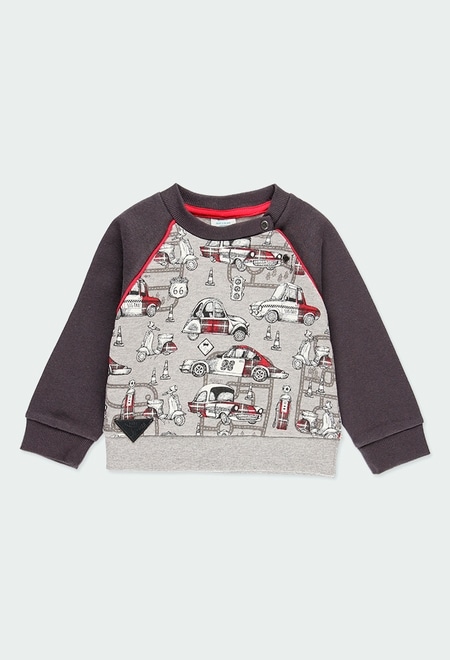 Fleece sweatshirt cars for baby boy_1