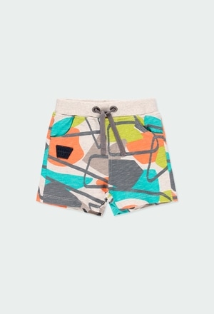 Fleece bermuda shorts for baby - organic_1