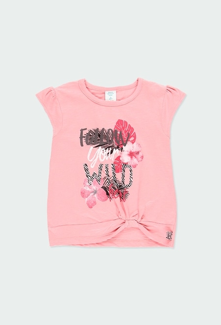 Camiseta malha "floral" para menina_1