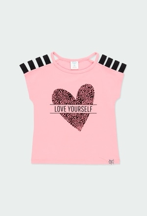 Camiseta punto "corazón" de niña_1