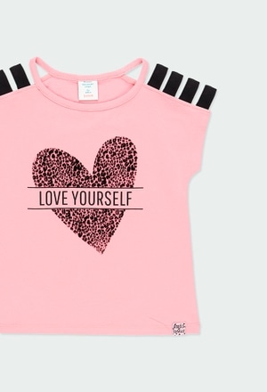 T-Shirt tricot "coeur" pour fille_3