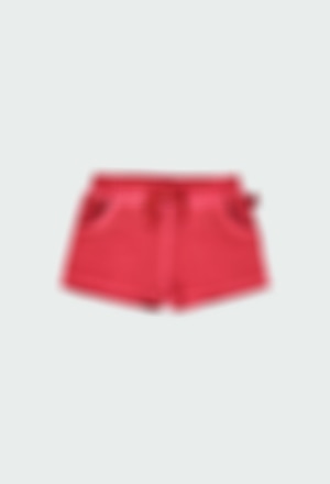 Knit bermuda shorts flame for girl