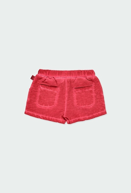 Knit bermuda shorts flame for girl_2