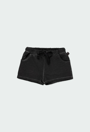 Knit bermuda shorts flame for girl_1