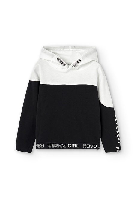 Knit hooded t-Shirt for girl_1
