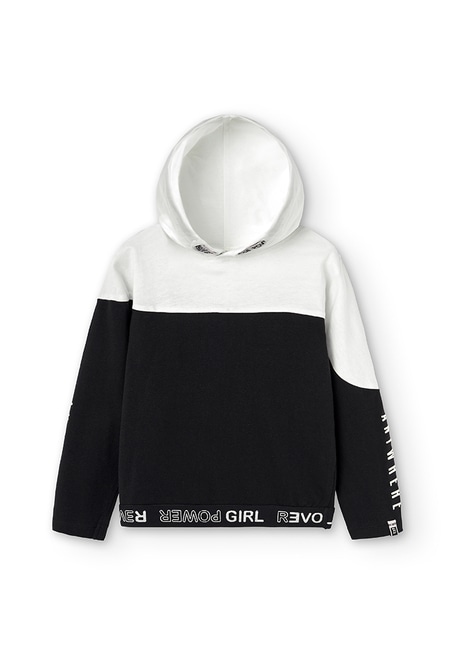 Knit hooded t-Shirt for girl_5