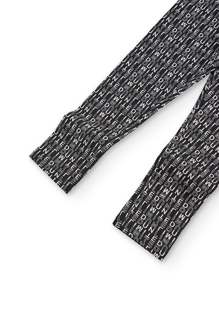 Stretch knit leggings "letters" for girl_4