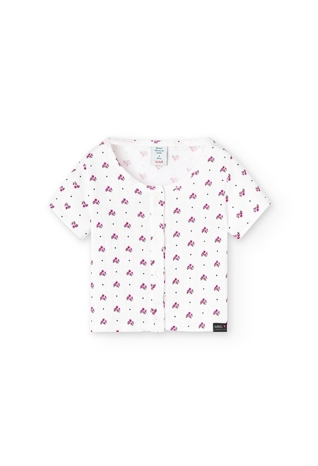 Camiseta malha floral para menina_1