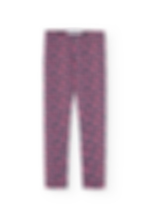 Stretch knit leggings floral for girl