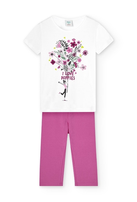 Pack en tricot "a fleurs" pour fille_1