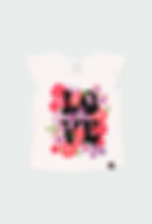 Camiseta punto "bbl love" de niña