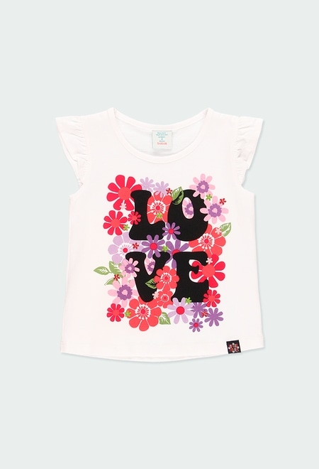 Knit t-Shirt "bbl love" for girl_1