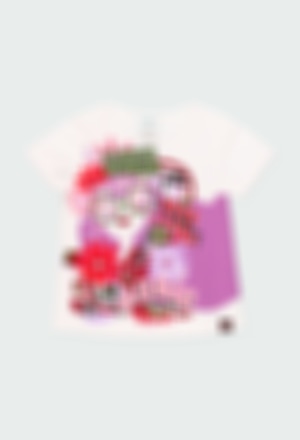 Camiseta malha "flowers bbl" para menina