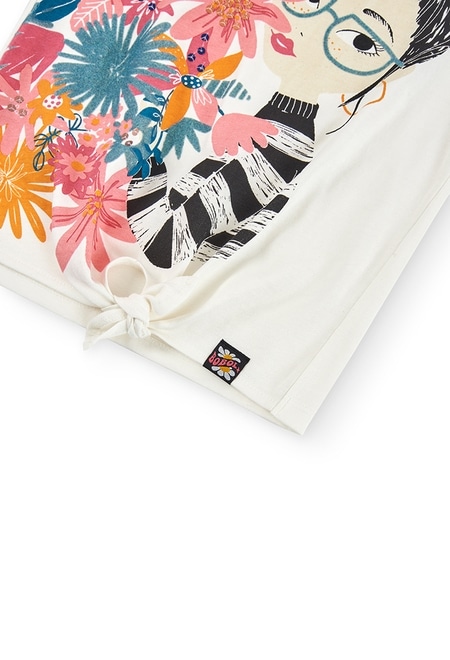 T-Shirt tricot "a fleurs" pour fille_4