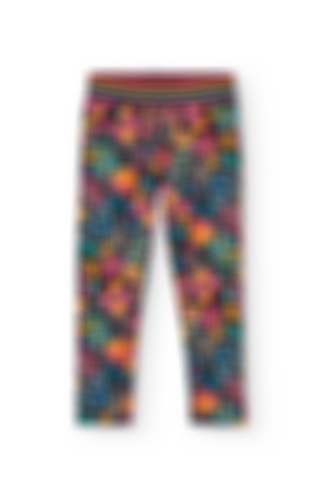 Fleece trousers floral for girl