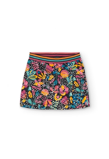 Fleece skirt floral for girl_1