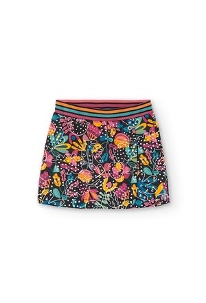 Fleece skirt floral for girl_1