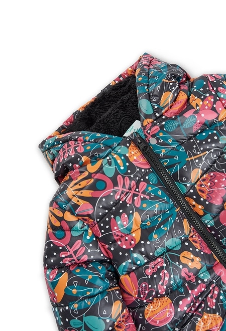 Technical fabric parka floral for girl_4