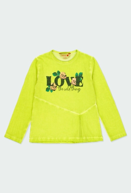 Knit t-Shirt "bbl love" for girl_1
