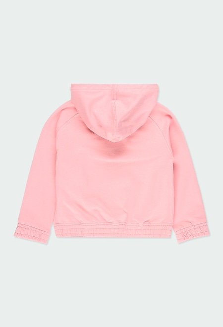Fleece with hood sweatshirt for girl_2