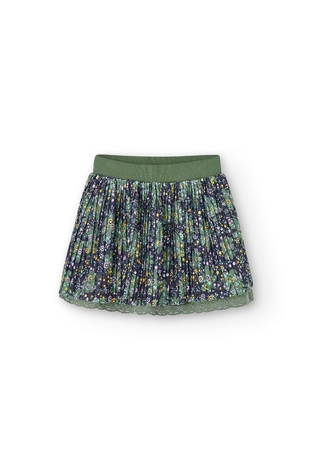 Knit skirt floral_1