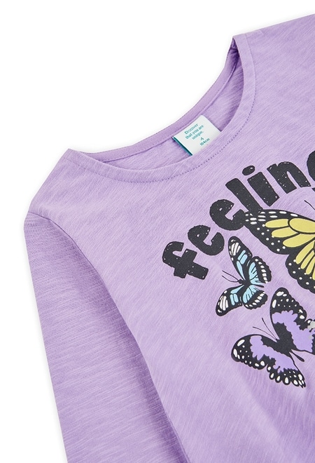 Camiseta punto "mariposas" de niña_3