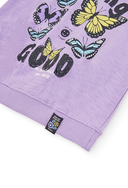 T-Shirt tricot "papillons" pour fille_4