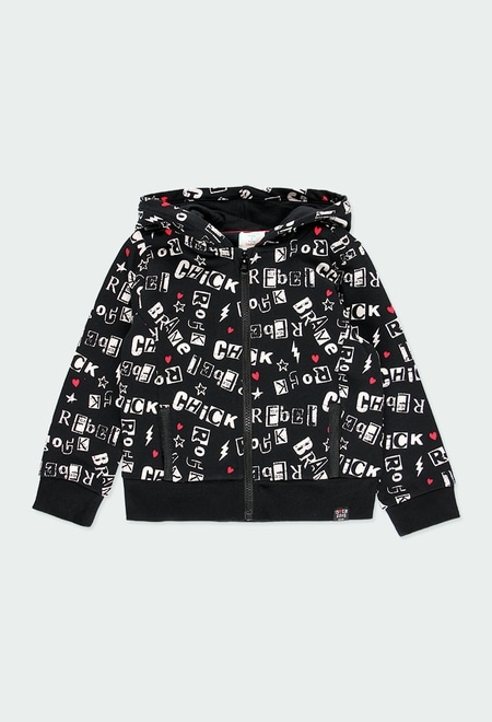 Fleece jacket "letters" for girl_1