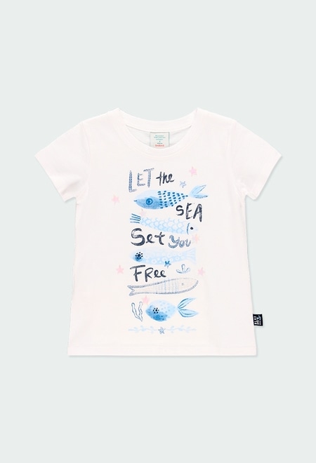 Camiseta malha flame "peixes" para menina_1