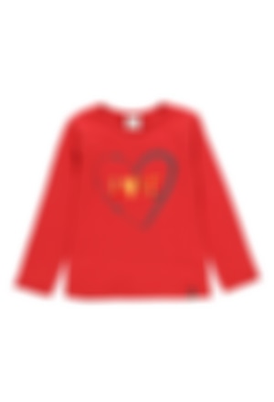 T-Shirt tricot "coeur" pour fille
