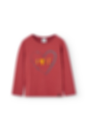 T-Shirt tricot "coeur" pour fille