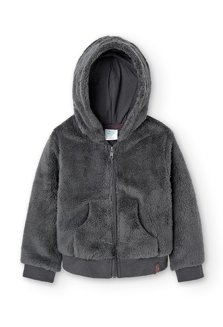 Fluffy hooded jacket for girl_5