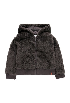 Fluffy hooded jacket for girl_1