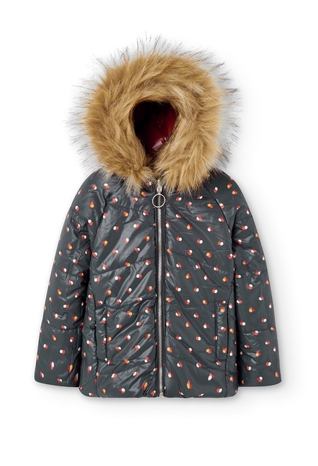 Reversible technical fabric parka for girl_10