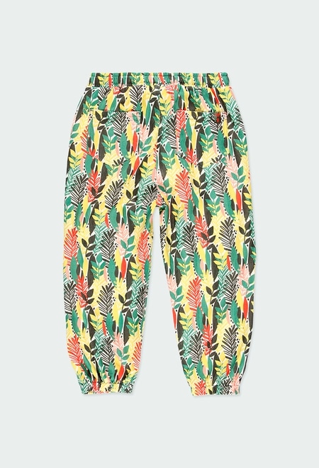 Trousers bambula printed for girl_2