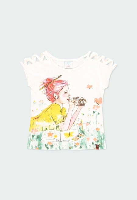T-Shirt tricot flame pour fille_1