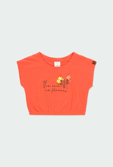 Knit t-Shirt flame for girl_1