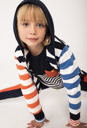 Fleece jacket striped for girl_1