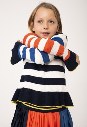 Knitwear pullover striped for girl_1