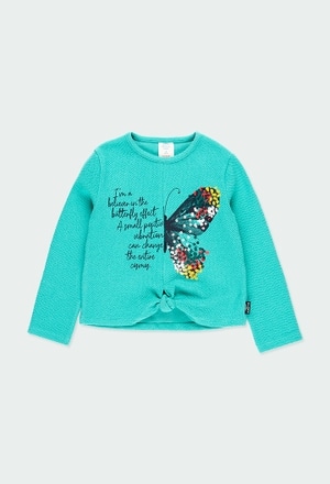 T-Shirt tricot "papillons" pour fille_1